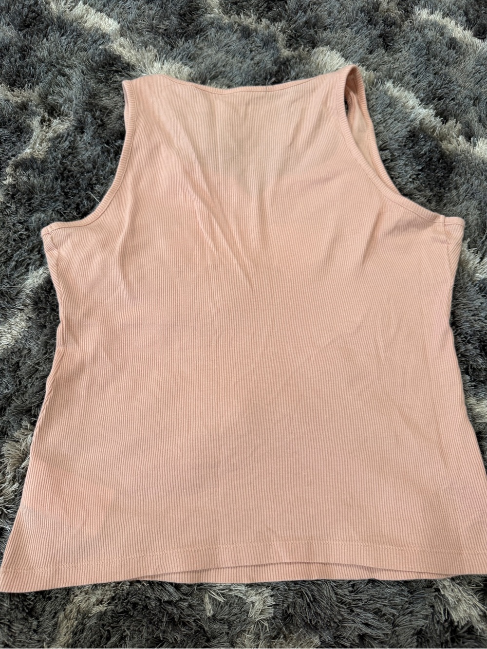GUESS Soft Pink Ribbed Logo Tank - Picture 3 of 3